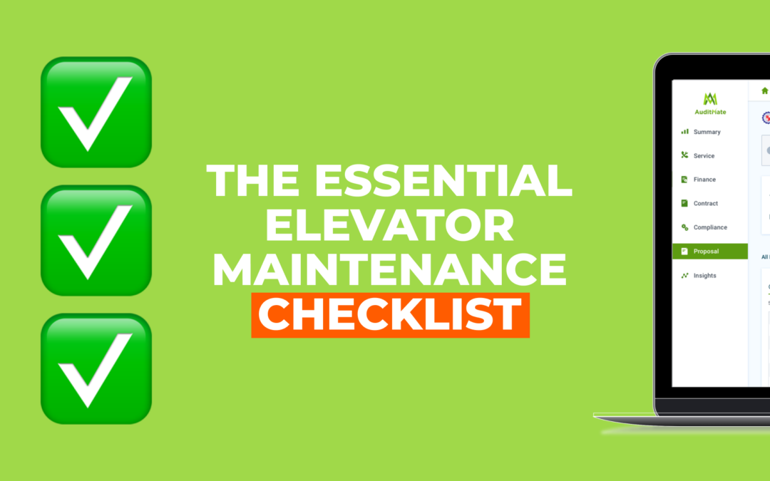 The Essential Elevator Maintenance Checklist AuditMate