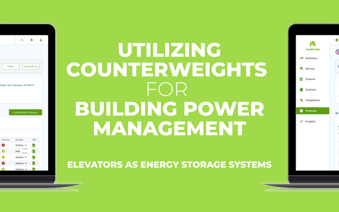 Elevators As Energy Storage Systems: Utilizing Counterweights For Building Power Management